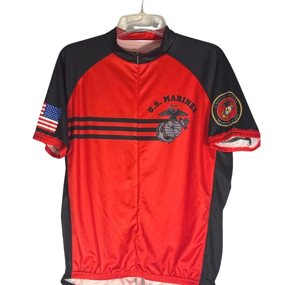 Primal U.S. Marines Red & Black‎ Cycling Jersey XXL